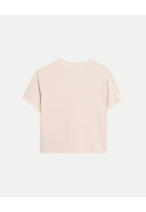 Camiseta Boxy Training Bonding Para Mujer Café Atmos