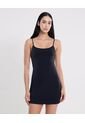 Vestido Con Abertura Posterior  Para Mujer Negro Atmos de Atmos