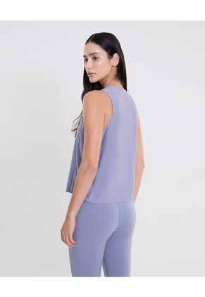Camiseta  Para Mujer Manga Sisa Cuello Redondo Color Lila Marca Atmos #31090349