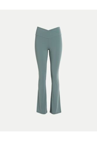 Leggins Flare  Para Mujer Largo Color Verde Marca Atmos #31230130 Atmos