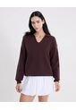 Saco Tejido Cuello V Estructurado  Para Mujer Crema Atmos de Atmos
