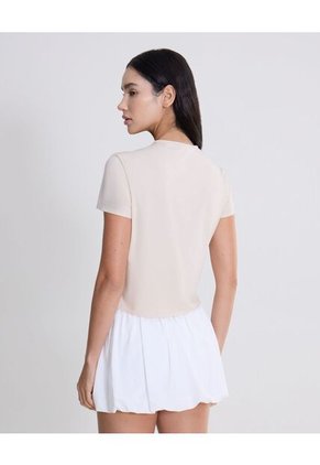 Camiseta Boxy Training Bonding Para Mujer Café Atmos