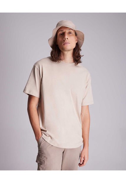 Camiseta Para Hombre Manga Corta Color Beige Marca Atmos #32090120