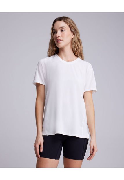 Camiseta Para Mujer Manga Corta Cuello Redondo Color Marfil Marca Atmos #31090084