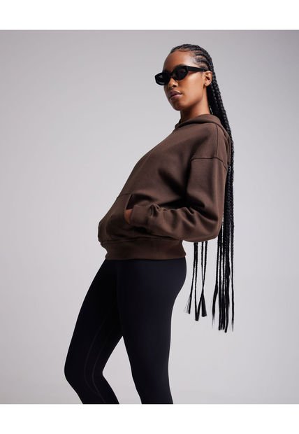 Buzo Para Mujer Hoodie Color Café Oscuro Marca Atmos #31060017