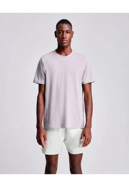 Camiseta Para Hombre Manga Corta Cuello Redondo Color Gris  Marca Atmos #32090170