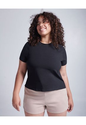 Camiseta Para Mujer Manga Corta Cuello Redondo Color Negro Marca Atmos #31090010