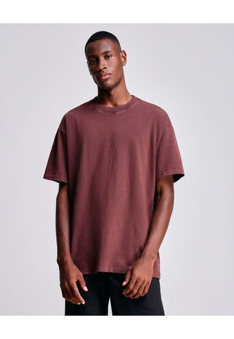 Camiseta Para Hombre Manga Corta Color Vino Marca Atmos #32090121 Atmos