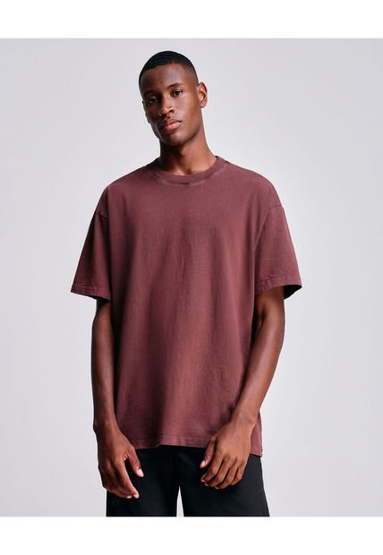 Camiseta Para Hombre Manga Corta Color Vino Marca Atmos #32090121