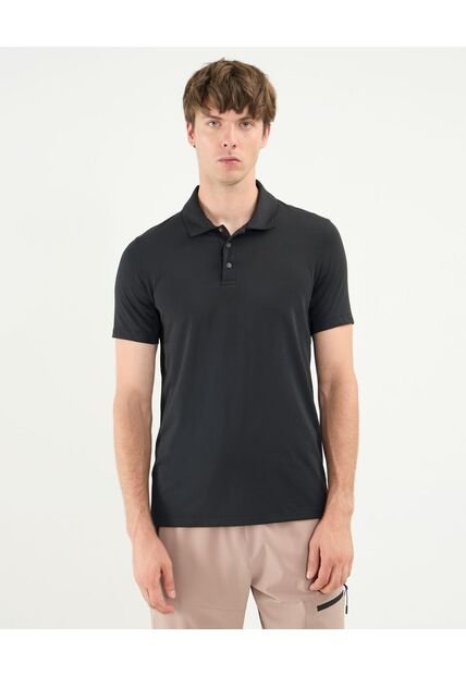 Polo Para Hombre Cuello Maquina Con Bolsillo Color Negro Marca Atmos #32110005