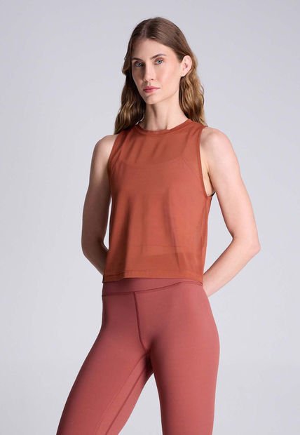Camiseta Para Mujer Manga Sisa Color Terracota Marca Atmos #31090150