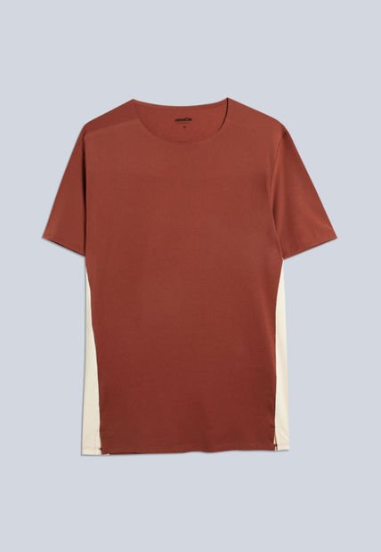 Camiseta Para Hombre Manga Corta Cuello Redondo Color Terracota Marca Atmos #32090132