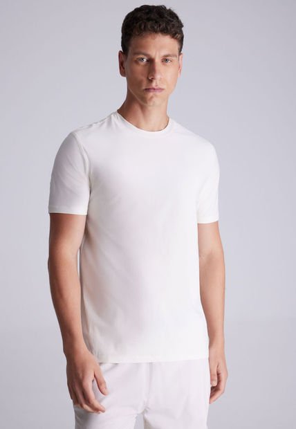 Camiseta Para Hombre Manga Corta Color Marfil Marca Atmos #32090106