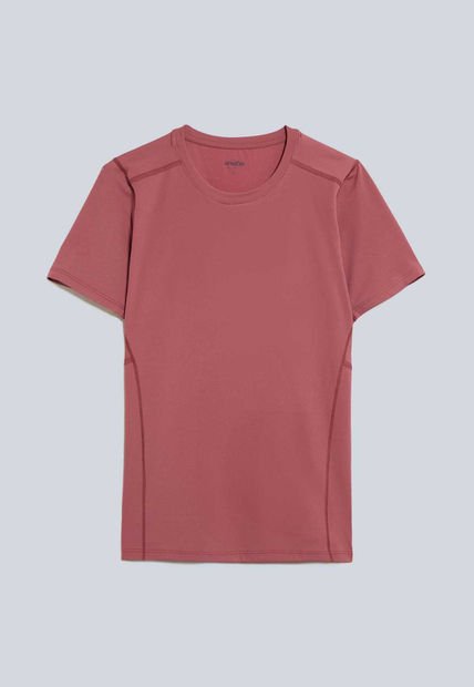Camiseta Para Mujer Manga Corta Cuello Redondo Color Vino Marca Atmos #31090159