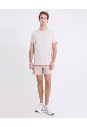 Bermuda Training Larga Con Biker Para Hombre Beige Atmos