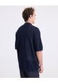 Polo Tejida Cuello Clásico  Para Hombre Azul Atmos de Atmos