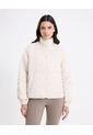 Chaqueta Acolchada Corta Cuello Alto  Para Mujer Beige Atmos de Atmos