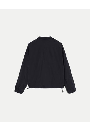 Chaqueta Rompevientos Con Elástico En Inferior Para Mujer  Deportiva  Color Negro Marca Atmos