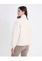 Chaqueta Acolchada Corta Cuello Alto  Para Mujer Beige Atmos de Atmos