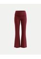 Leggins Flare Pretina Doblada Aerius  Para Mujer Vino Atmos de Atmos