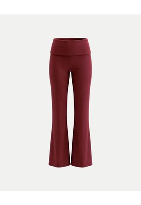 Leggins Flare Pretina Doblada Aerius Para Mujer Vino Atmos