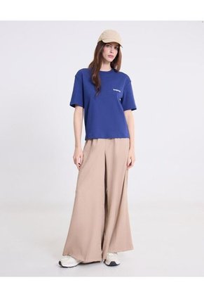 Camiseta Amplia Básica Con Screen Para Mujer Azul Atmos