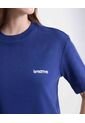 Camiseta Amplia Básica Con Screen  Para Mujer Azul Atmos de Atmos