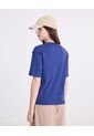 Camiseta Amplia Básica Con Screen  Para Mujer Azul Atmos de Atmos