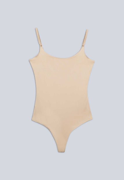 Body Para Mujer Manga Sisa Color Beige Marca Atmos #31200007