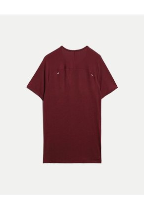 Camiseta Deportiva Texturizada Para Hombre Vino Atmos