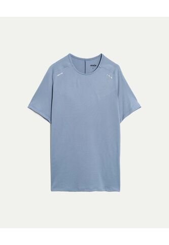 Camiseta Deportiva Texturizada  Para Hombre Azul Atmos Atmos