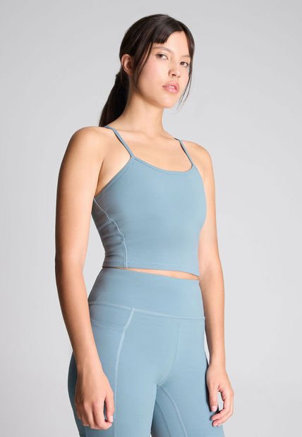 Crop Top Para Mujer Manga Sisa Color Verde Pastel Marca Atmos #31090166