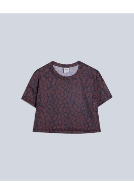 Camiseta Para Mujer Manga Corta Color Café Oscuro Marca Atmos #31090188