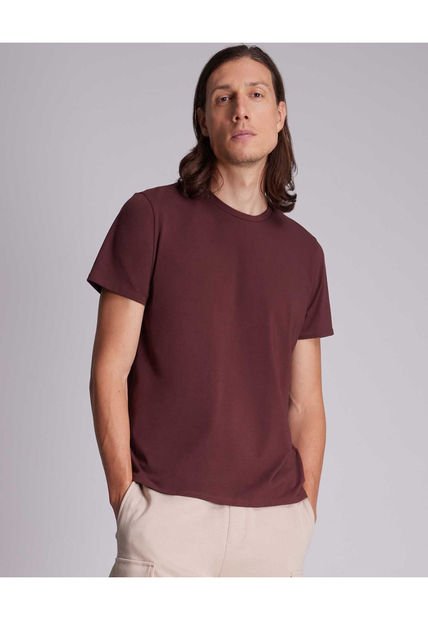 Camiseta Para Hombre Manga Corta Color Vino Marca Atmos #32090123