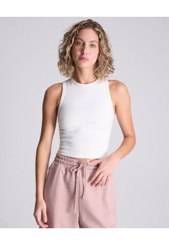 Crop Top Para Mujer  Color Marfil Marca Atmos #31090207 Atmos
