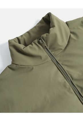 Chaqueta Acolchada Pu Cuello Alto  Para Hombre Verde Atmos