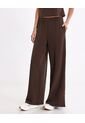 Pantalón Amplio Plush Con Venas  Para Mujer Café Atmos de Atmos