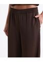 Pantalón Amplio Plush Con Venas  Para Mujer Café Atmos de Atmos