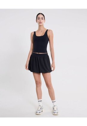 Falda Training Globo Con Biker  Para Mujer Negro Atmos