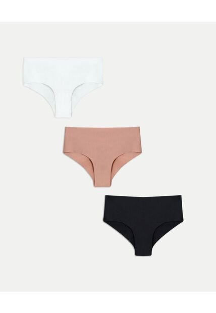 Pack 3 Tanga Invisible Confort X3 Para Mujer Negro Atmos