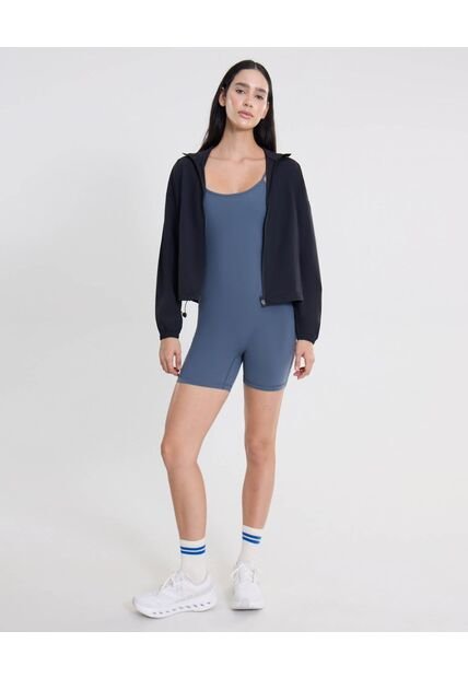 Enterizo Corto Ajuste Funcional  Para Mujer Gris Atmos