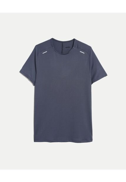 Camiseta Deportiva Texturizada  Para Hombre Azul Atmos