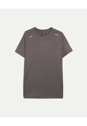 Camiseta Deportiva Texturizada Para Hombre Gris Atmos