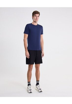 Camiseta Manga Corta Regular Fit Flatseamer  Para Hombre Azul Atmos