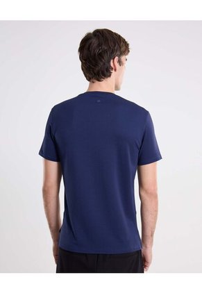 Camiseta Manga Corta Regular Fit Flatseamer  Para Hombre Azul Atmos
