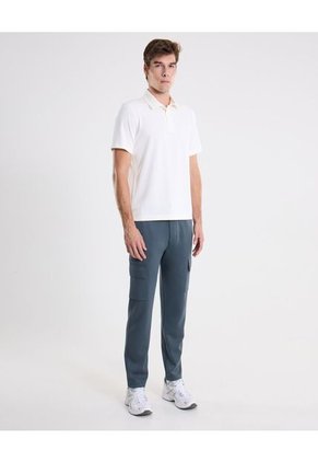 Polo Manga Corta Plush Para Hombre Blanco Atmos