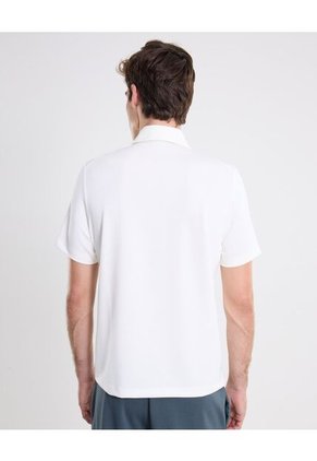 Polo Manga Corta Plush Para Hombre Blanco Atmos
