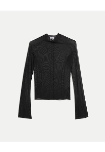 Camiseta Para Mujer Manga Larga Cuello Redondo Color Negro Marca Atmos #31090340