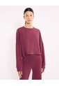 Buzo Cuello Redondo Amplio Lofi Para Mujer  Deportiva  Color Vino Marca Atmos de Atmos