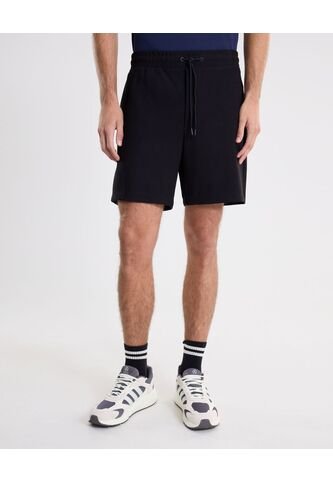 Bermuda Regular Fit Tela Técnica  Para Hombre Negro Atmos Atmos